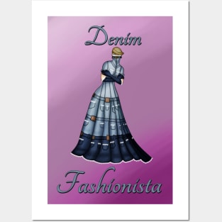 Denim Fashionista Posters and Art